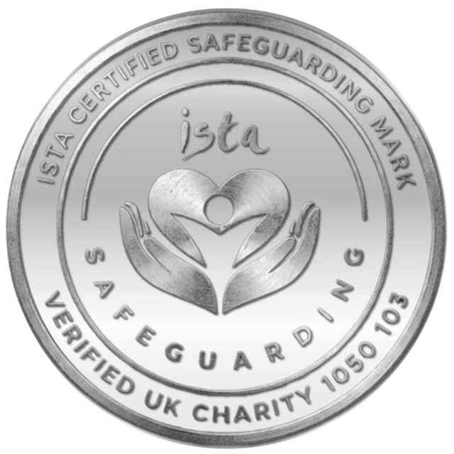 ISTA Certified Safeguarding Mark: verified UK charity 1050103
